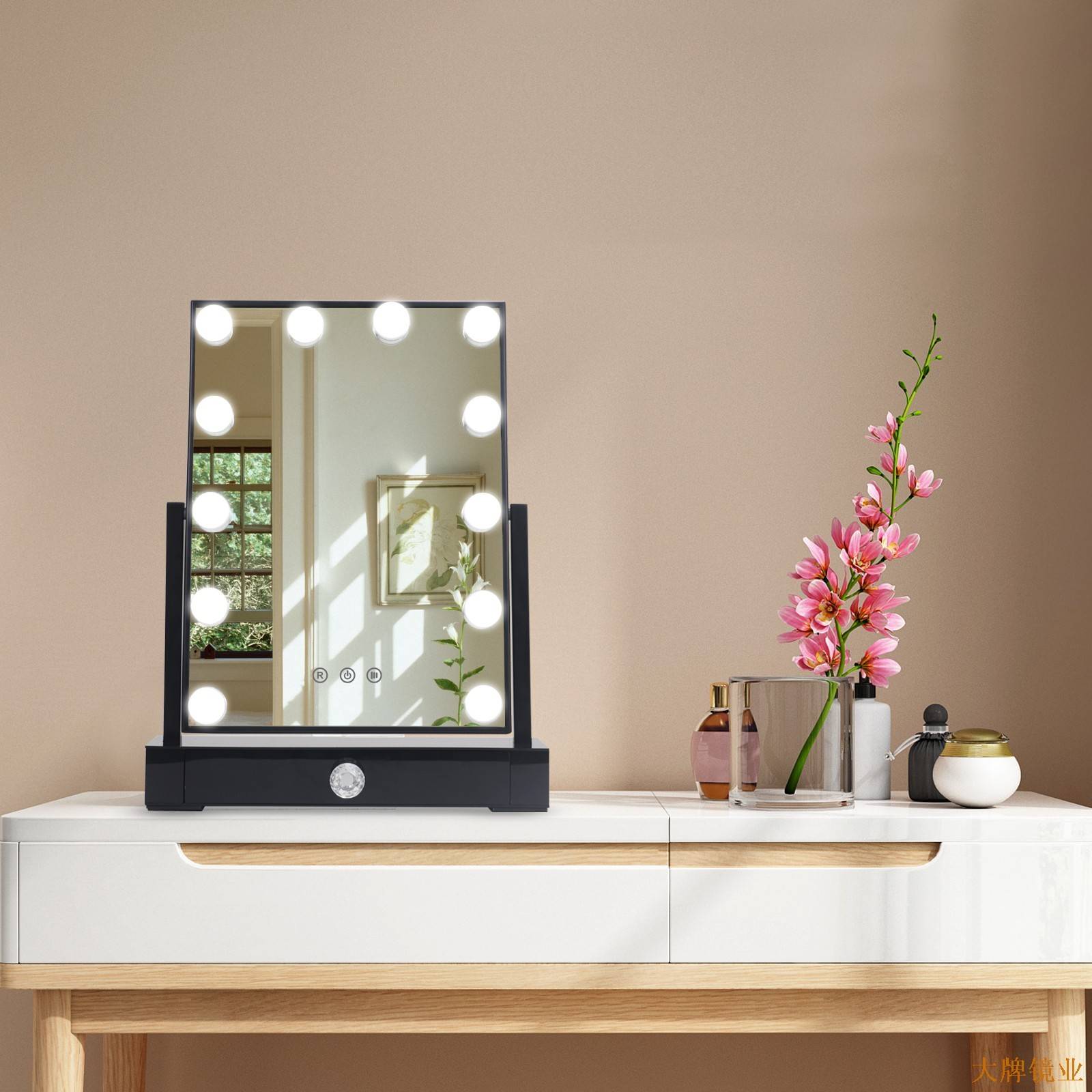 灯泡化妆镜带收纳盒 灯泡化妆镜带收纳盒